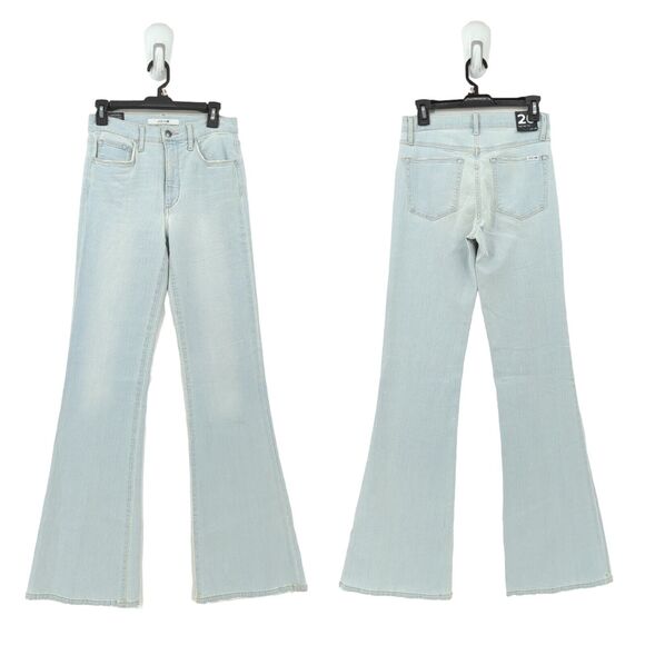 Joes Women 26 Abigail Jeans Light Blue High Rise Flare Frayed Hem Bleach NEW - Picture 1 of 8